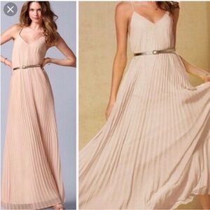 Victoria Secret, knife pleated maxi dress, cream, size small